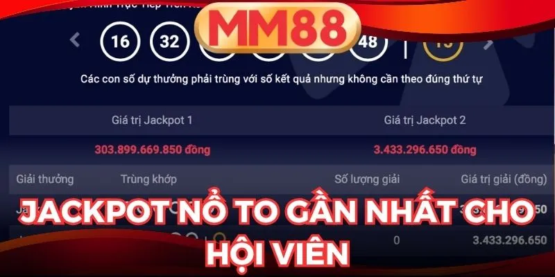 jackpot nổ to gần nhất